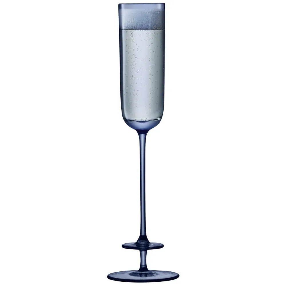Champagne Theatre Flute, Set of 2, Midnight Blue