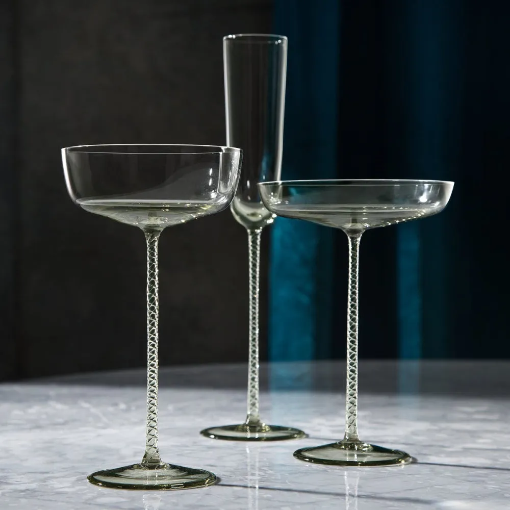 Champagne Theatre Set of 2 Saucers - 190ml; Smoke Grey