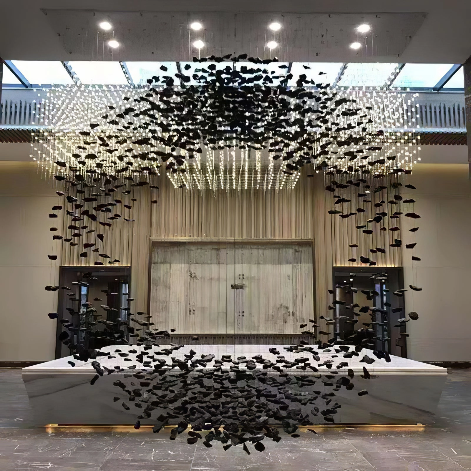 Charcoal Shape O Chandelier