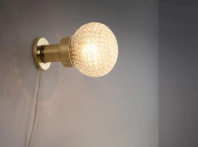 Charming Wall Light in Structured Glass and Brass Knife Set,Kitchen Knives