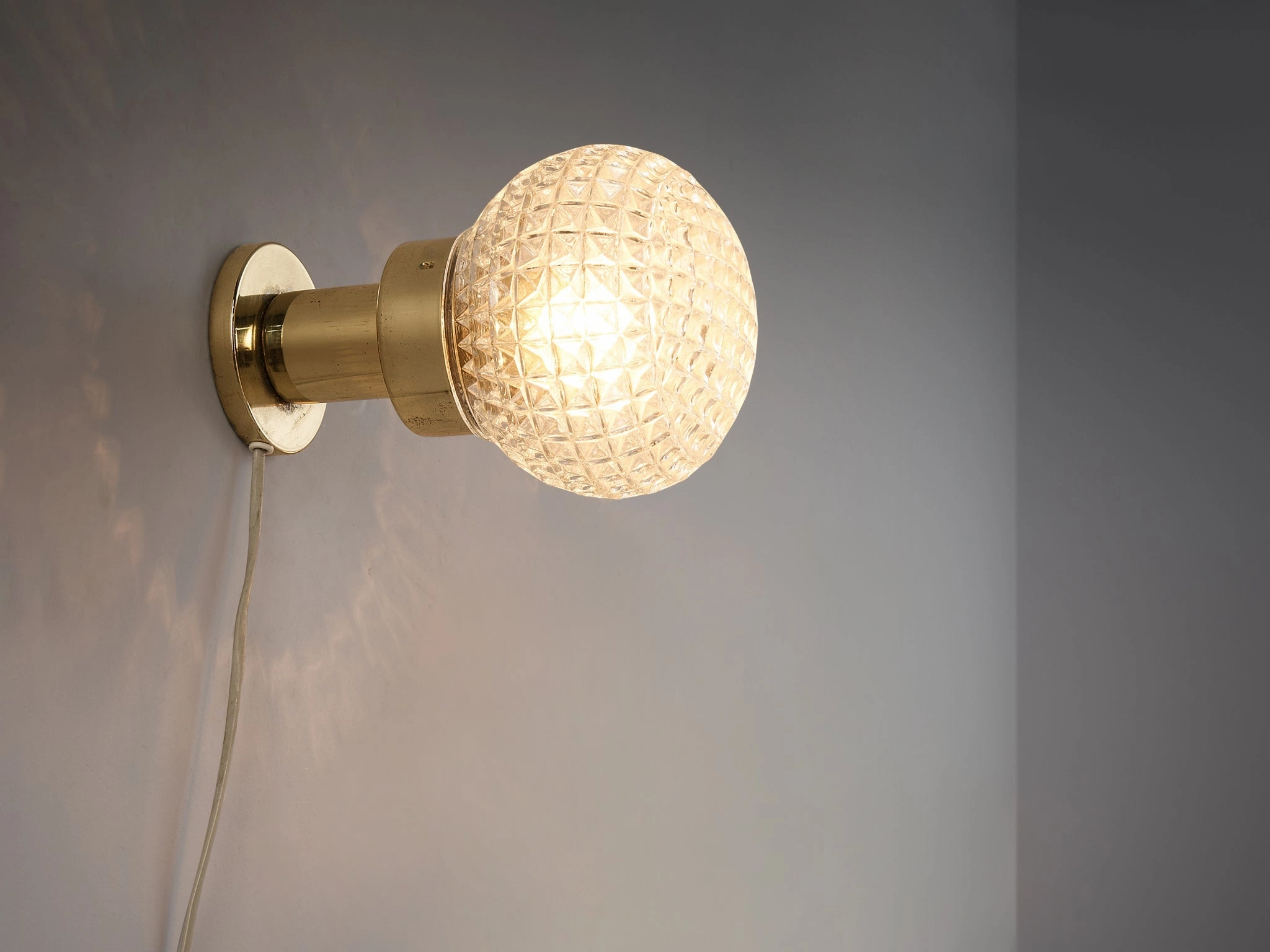 Charming Wall Light in Structured Glass and Brass Knife Set,Kitchen Knives