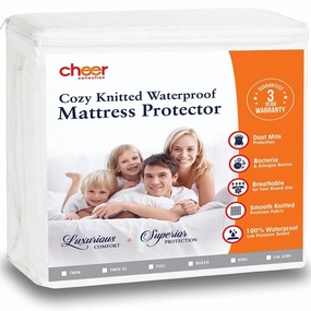 Cheer Collection Knitted Fabric Waterproof Mattress Protector mattress pads,mattress topper,bed protection