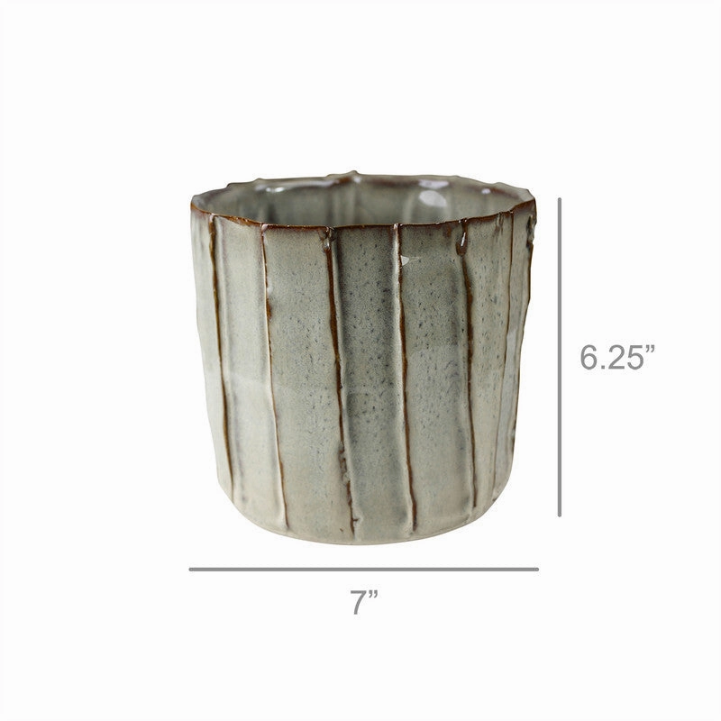 Chemi Cachepot, Ceramic - Lrg