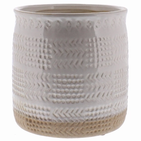 Cheyenne Cachepot, Ceramic - Lrg - White Vase,Ceramic Vase