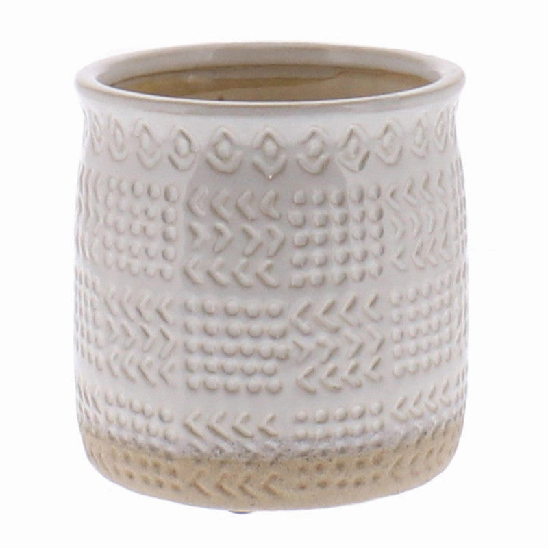 Cheyenne Cachepot, Ceramic - Sm - White Vase,Ceramic Vase