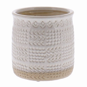 Cheyenne Cachepot, Ceramic - Sm - White Vase,Ceramic Vase