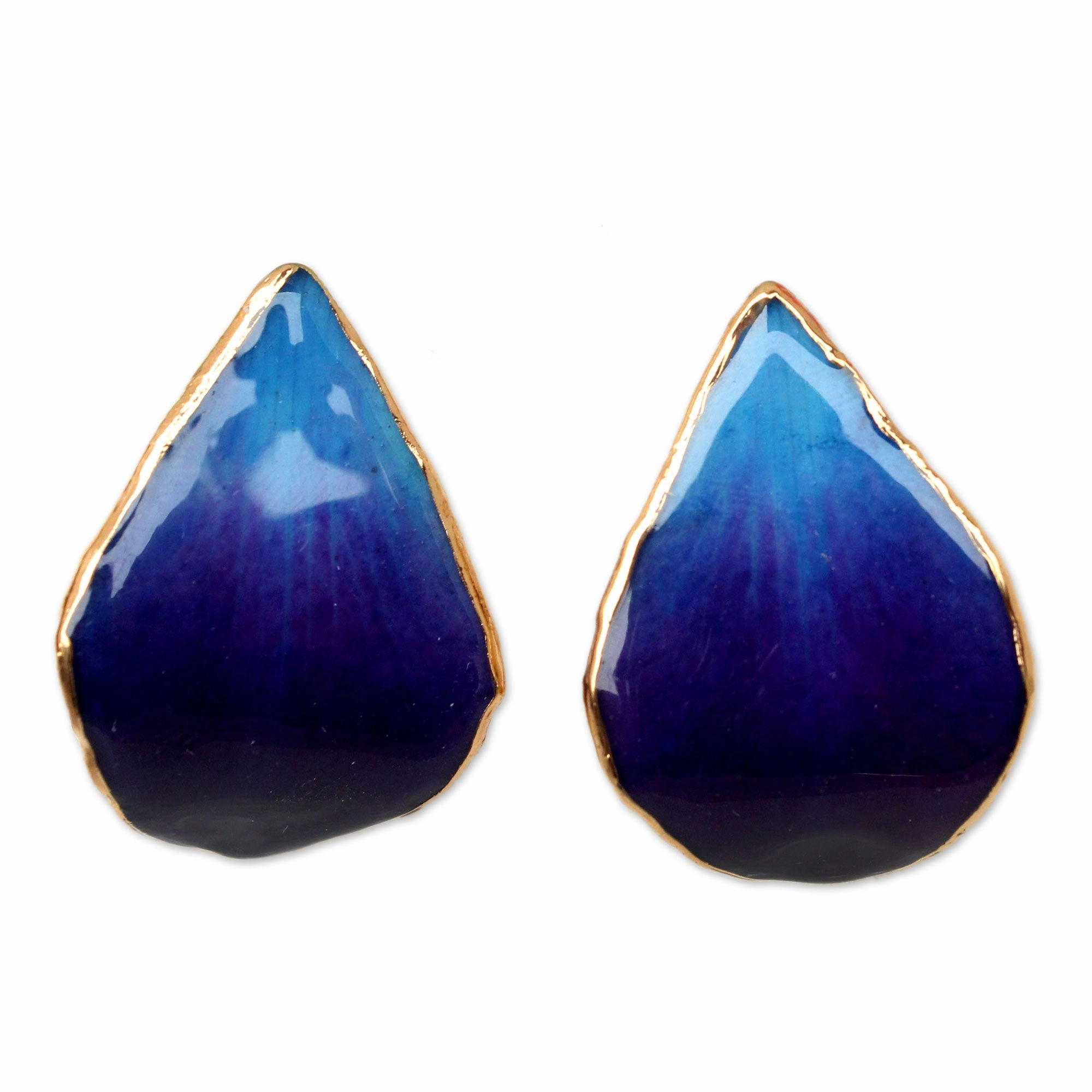 Chiang Mai Sky Natural Orchid Petal Earrings