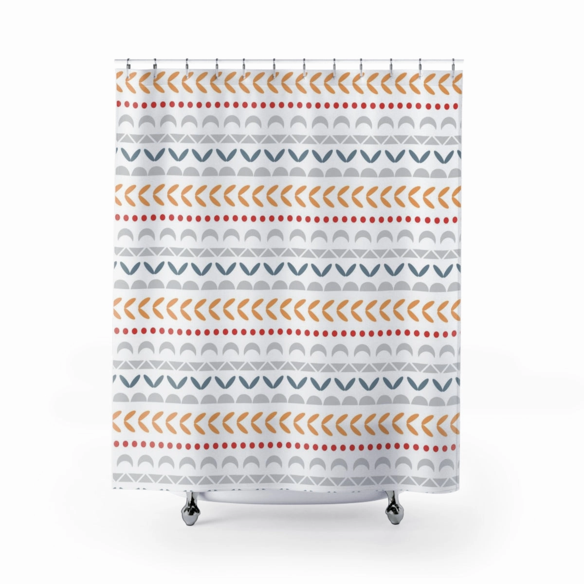 Christmas Shower Curtain | White Beige Gray Petals Lighting,Home Lighting