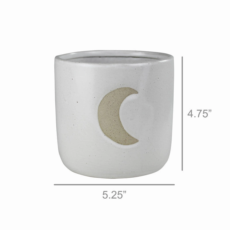 Cielo Cachepot, Ceramic - Moon