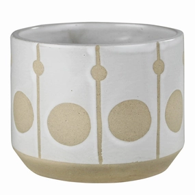 Cielo Cachepot with Circles, Ceramic - Sm Vase,Ceramic Vase