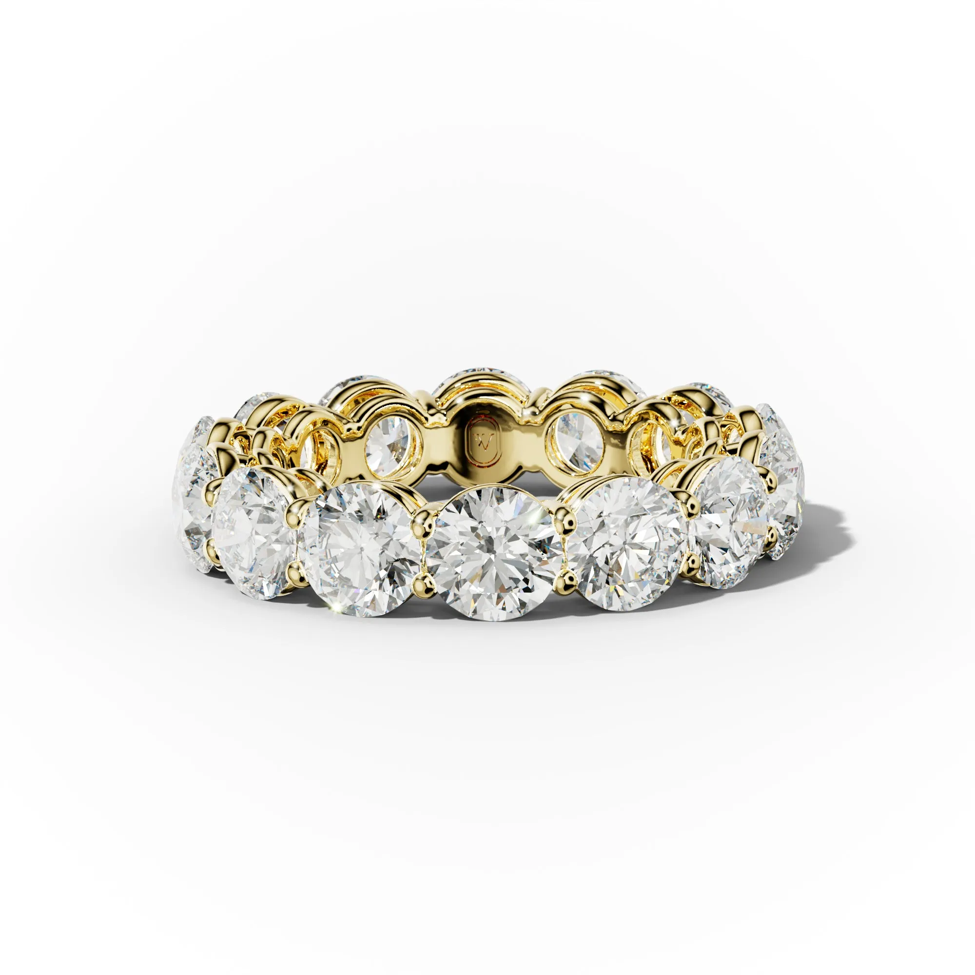 Classic 6.0 Carat Round Diamond Eternity Band Shared Prong