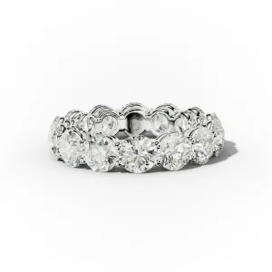 Classic 6.0 Carat Round Diamond Eternity Band Shared Prong