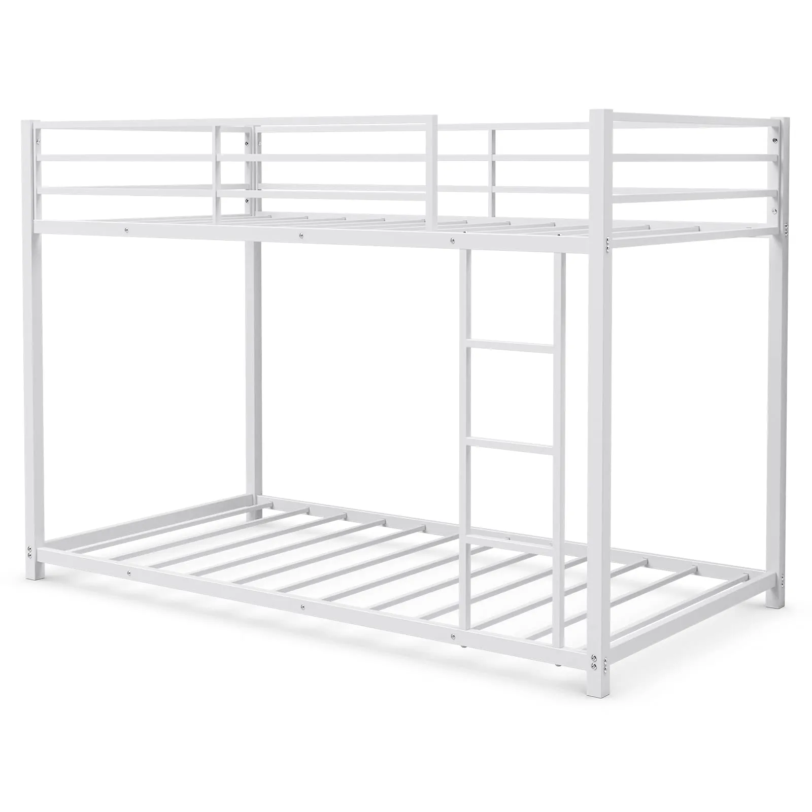 Classic Bunk Bed Frame with Safety Guard Rails & Side Ladder bed frame, queen bed