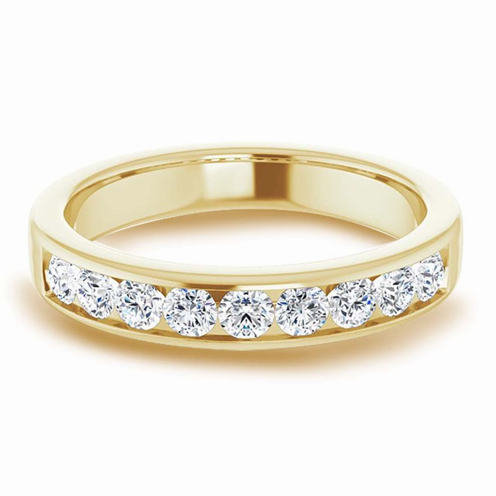 Classic 1.0 ctw Channel Set Round Diamond Men's Band