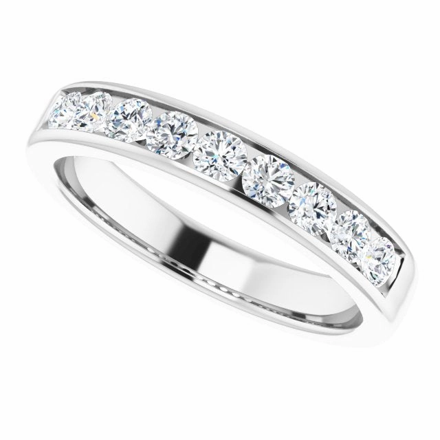 Classic 1.0 ctw Channel Set Round Diamond Men's Band