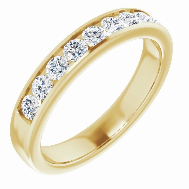 Classic 1.0 ctw Channel Set Round Diamond Men's Band