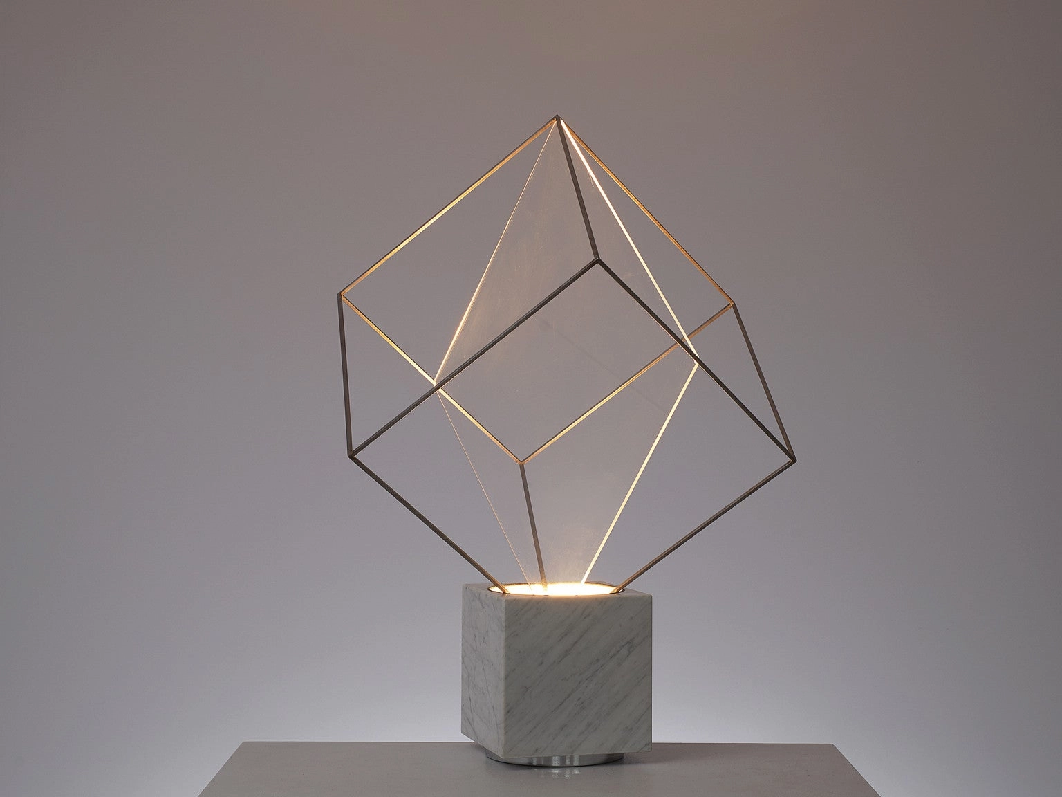 Claudio Salocchi for Lumenform 'Tulpa' Table Lamp in Marble Knife Set,Kitchen Knives
