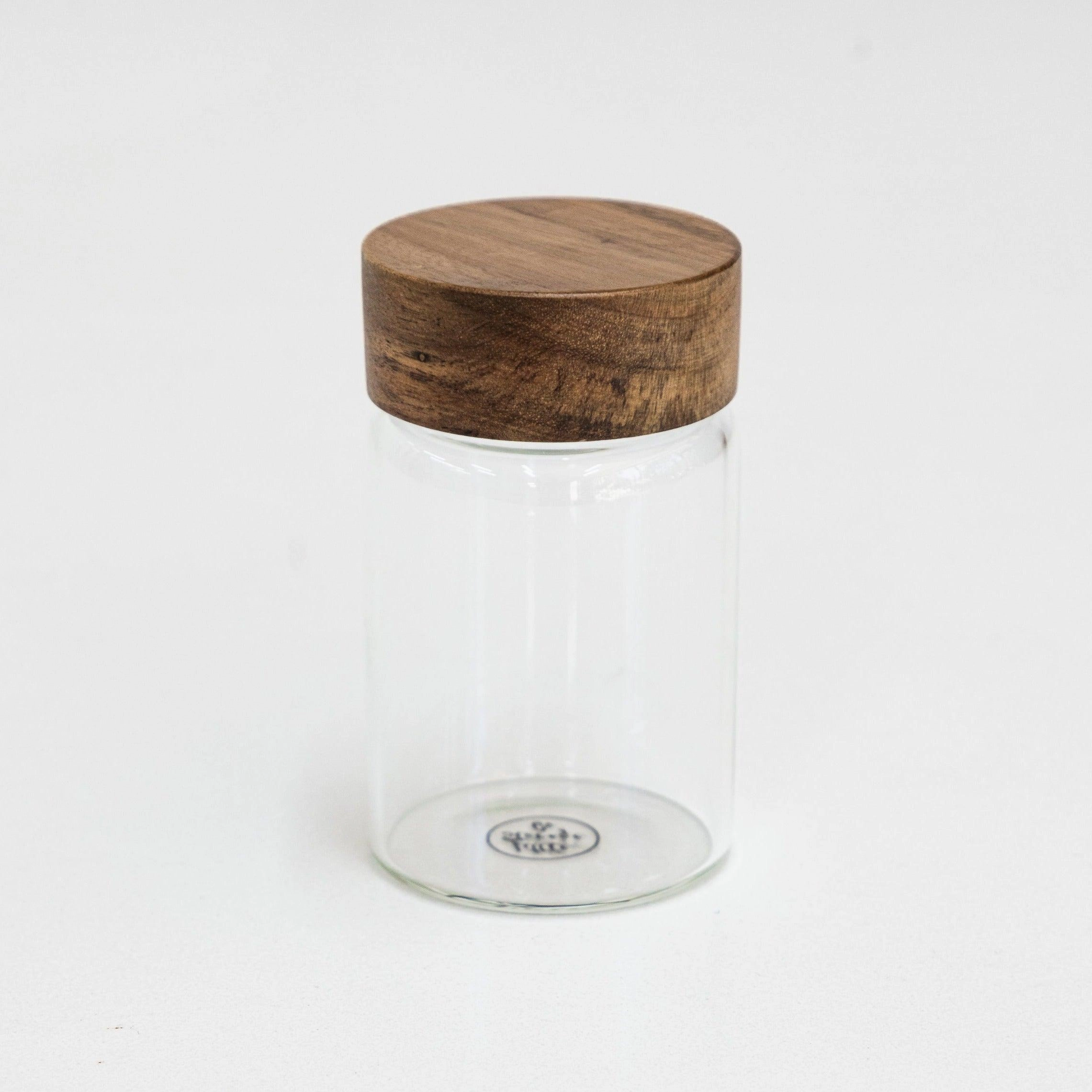 Clear 3-Tier Corner Shelf with 8x250ml Acacia Spice Jars