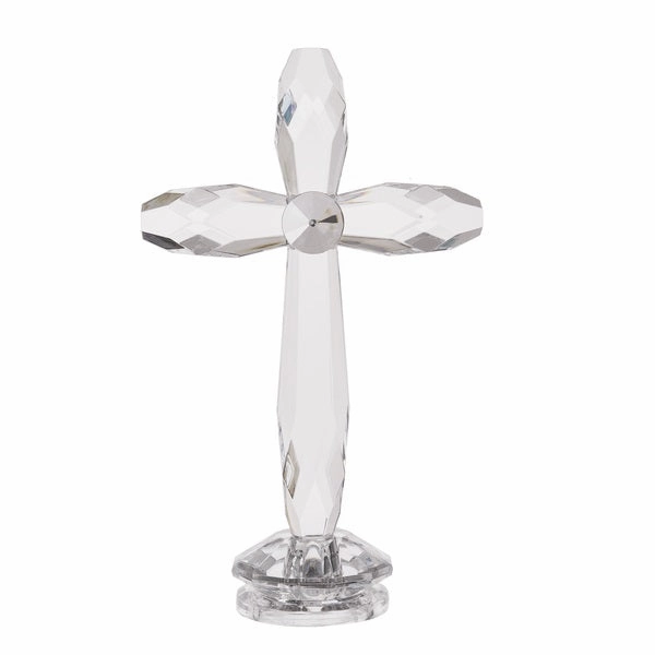 Clear Acrylic Standing Cross 7.5" Decorative Mirror,Home Decor Mirror