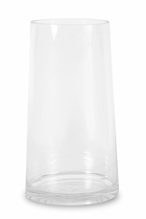 Clear Glass 10"x 5" Tapered Round Reverse Vase Vase,Flower Vase