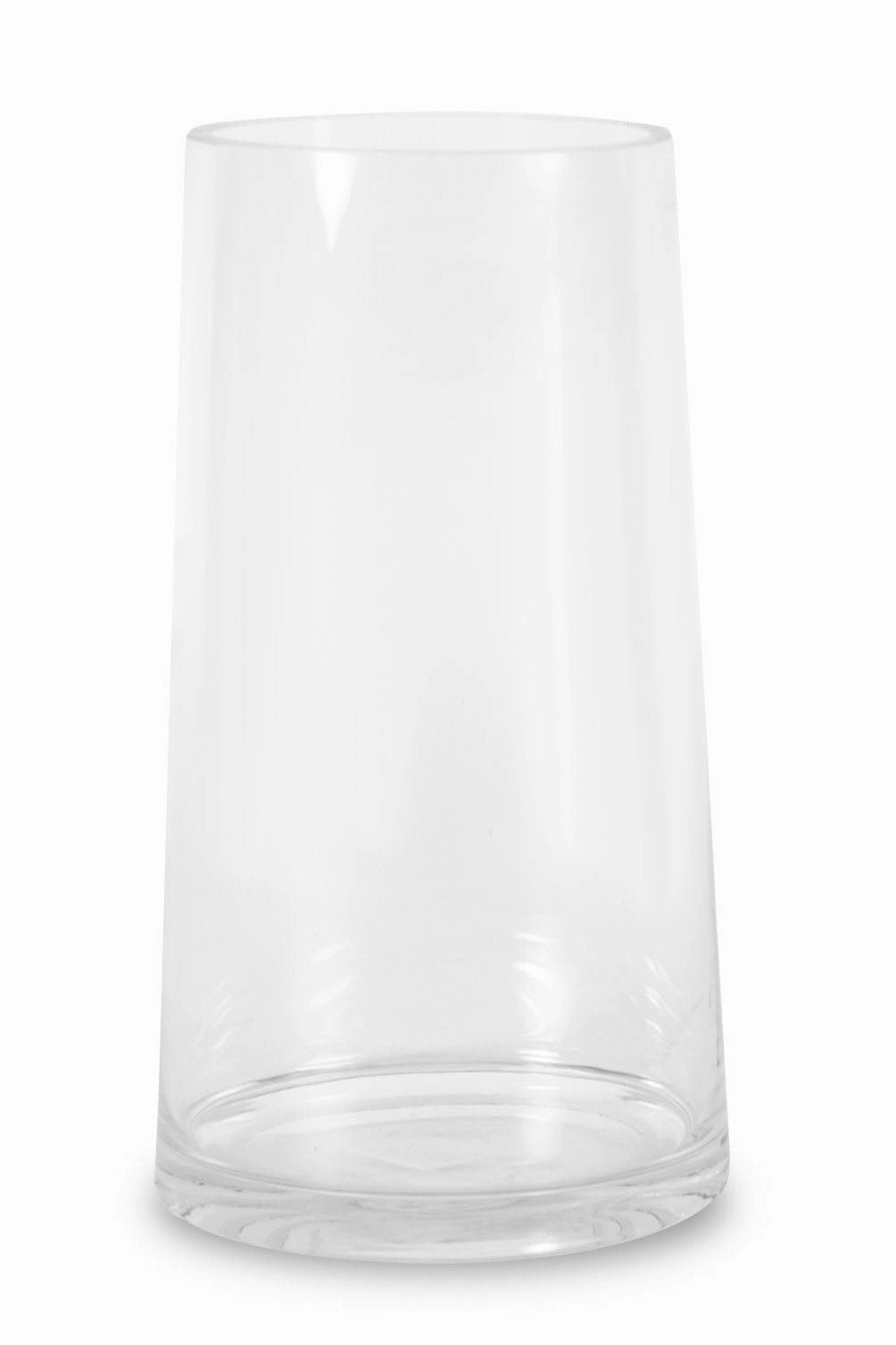 Clear Glass 10"x 5" Tapered Round Reverse Vase Vase,Flower Vase