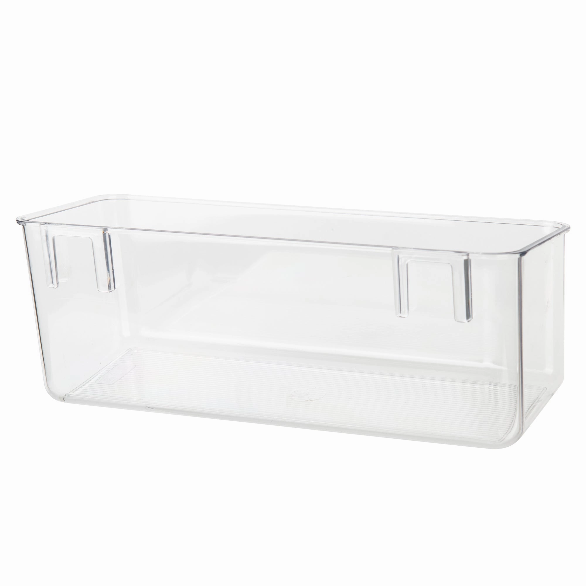 Clear Wall Mount Adhesive Storage Container - Wide