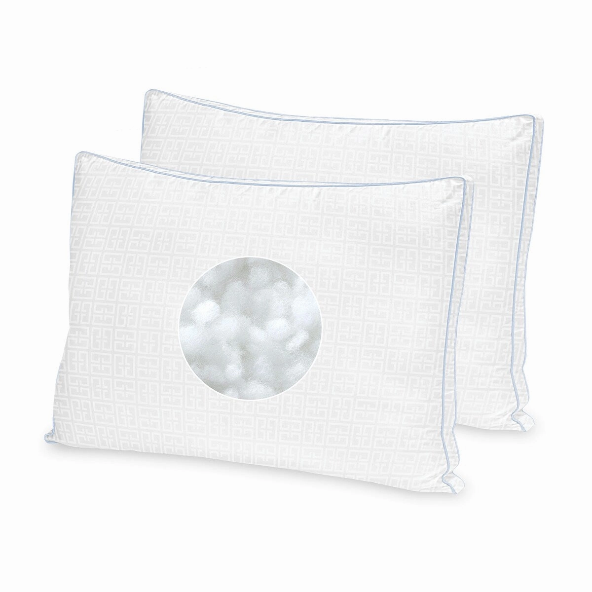 CLOSEOUT SensorPEDIC Signature Gusseted Fiberfill Bed Pillow with Luxury Cotton Cover - White