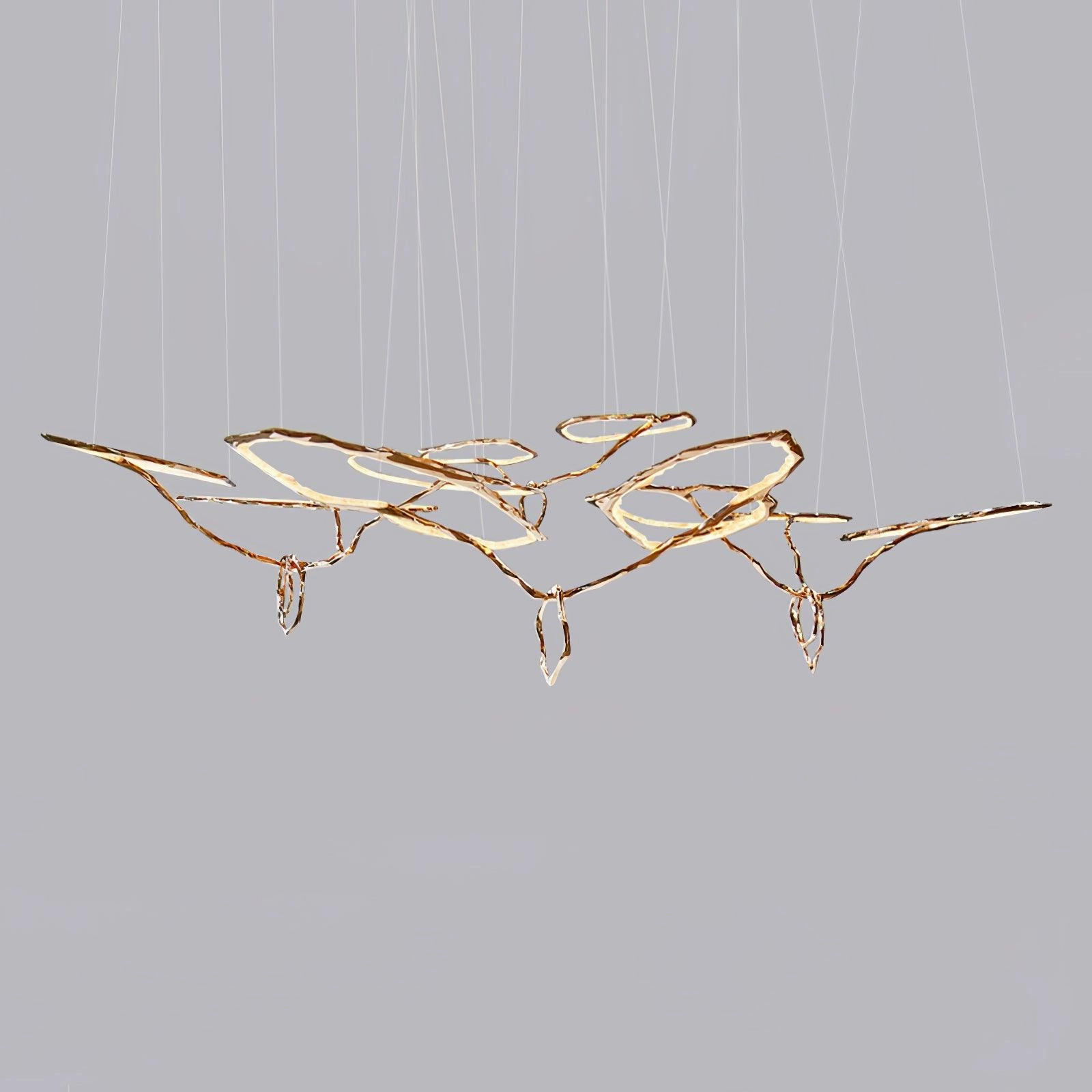 Cloud Rings Series Brass Chandelier