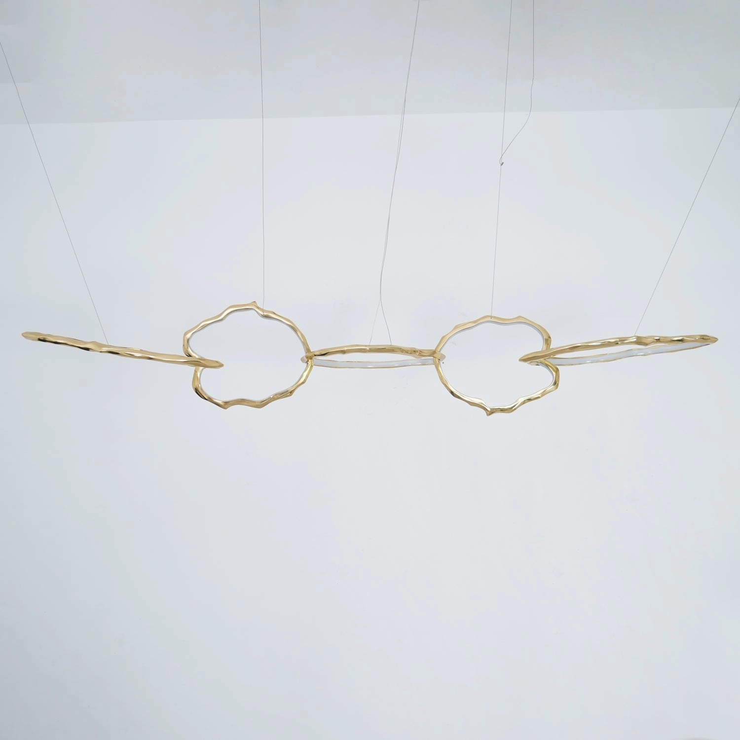 Cloud Rings Series Brass Chandelier
