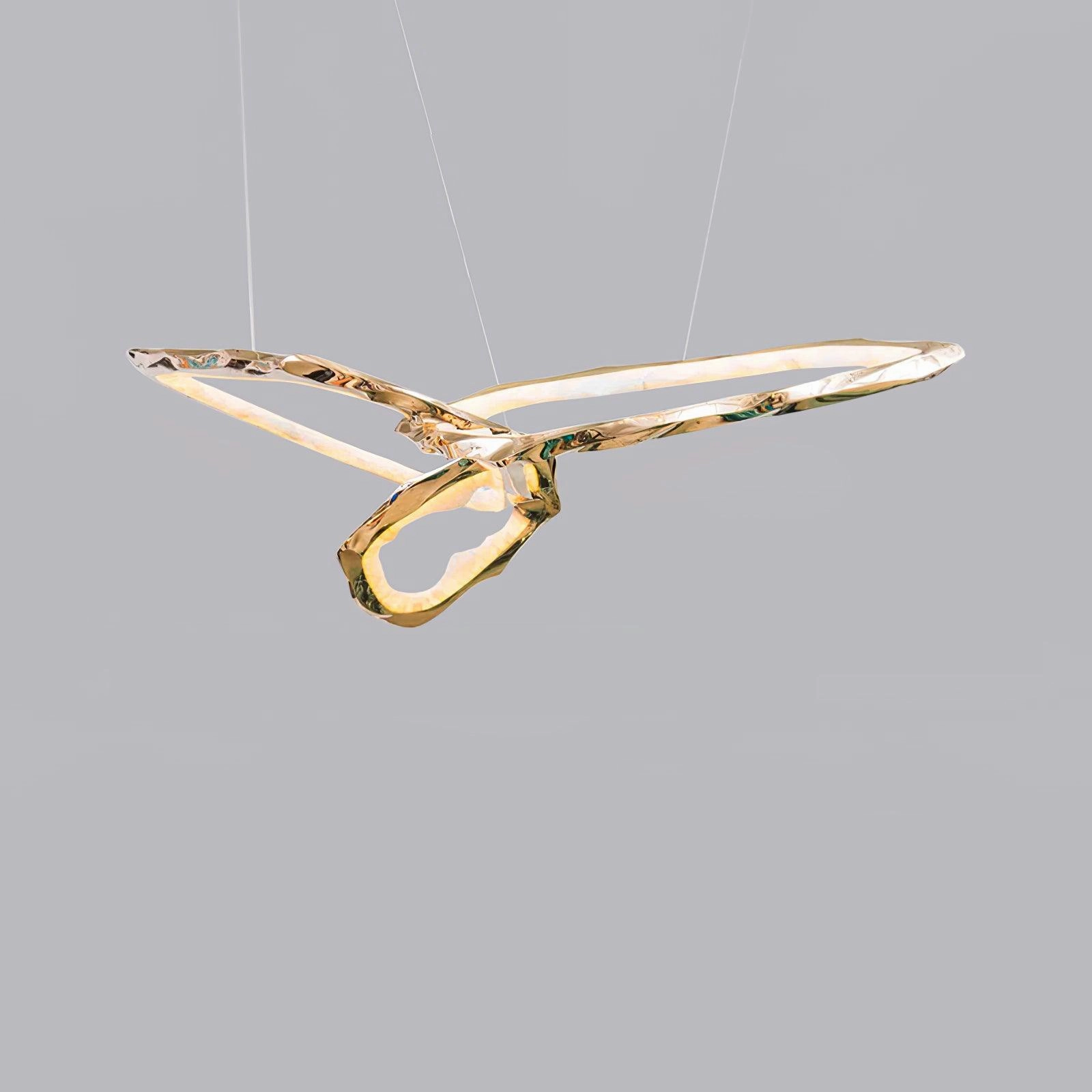 Cloud Rings Series Brass Chandelier