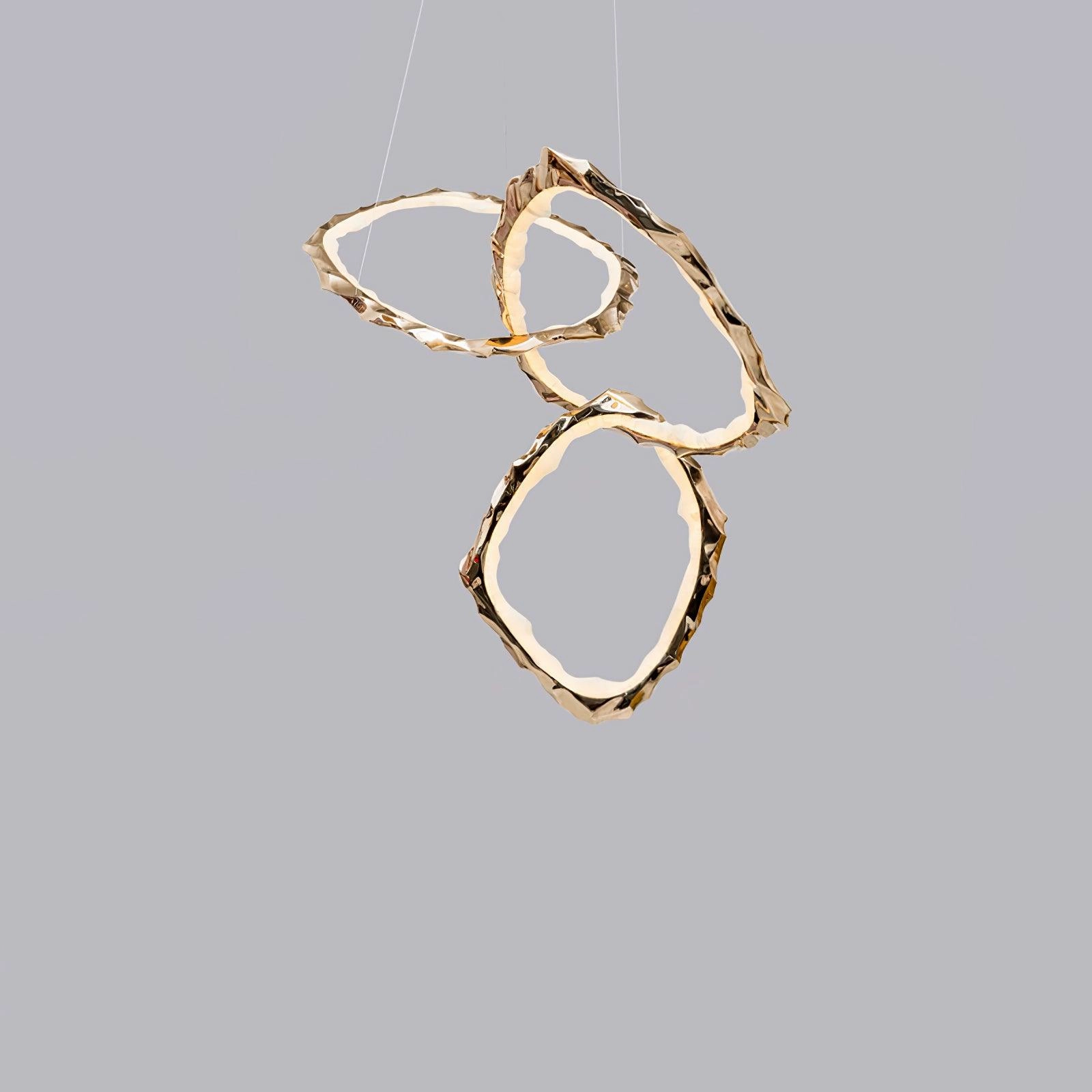 Cloud Rings Series Brass Chandelier