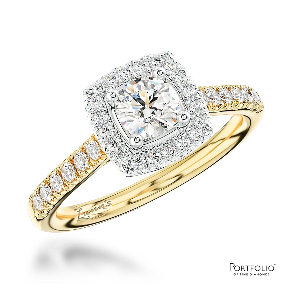 Cluster 0.20ct G VS Diamond Yellow Gold/Platinum Ring
