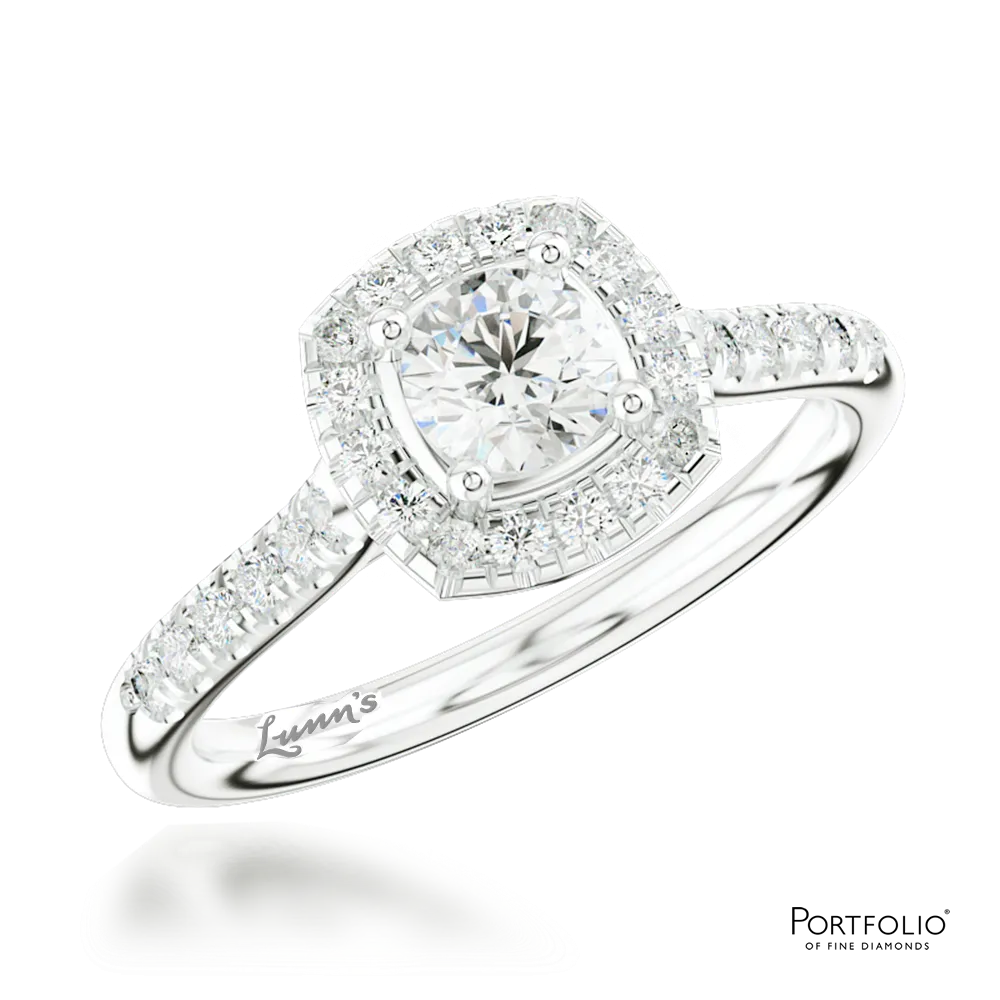 Cluster 0.30ct E SI1 Diamond Platinum Ring