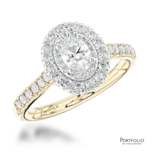 Cluster 0.30ct E SI2 Diamond Yellow Gold/Platinum Ring