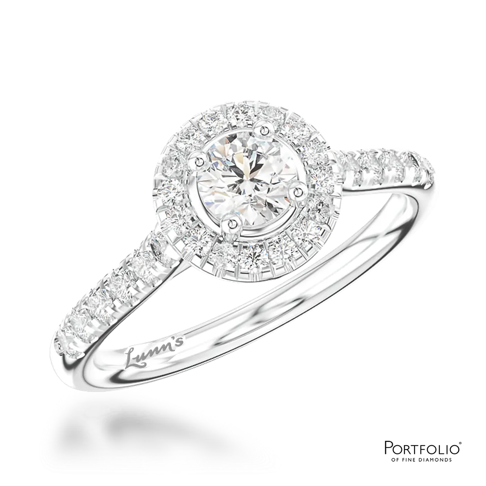 Cluster 0.30ct E VS2 Diamond Platinum Ring