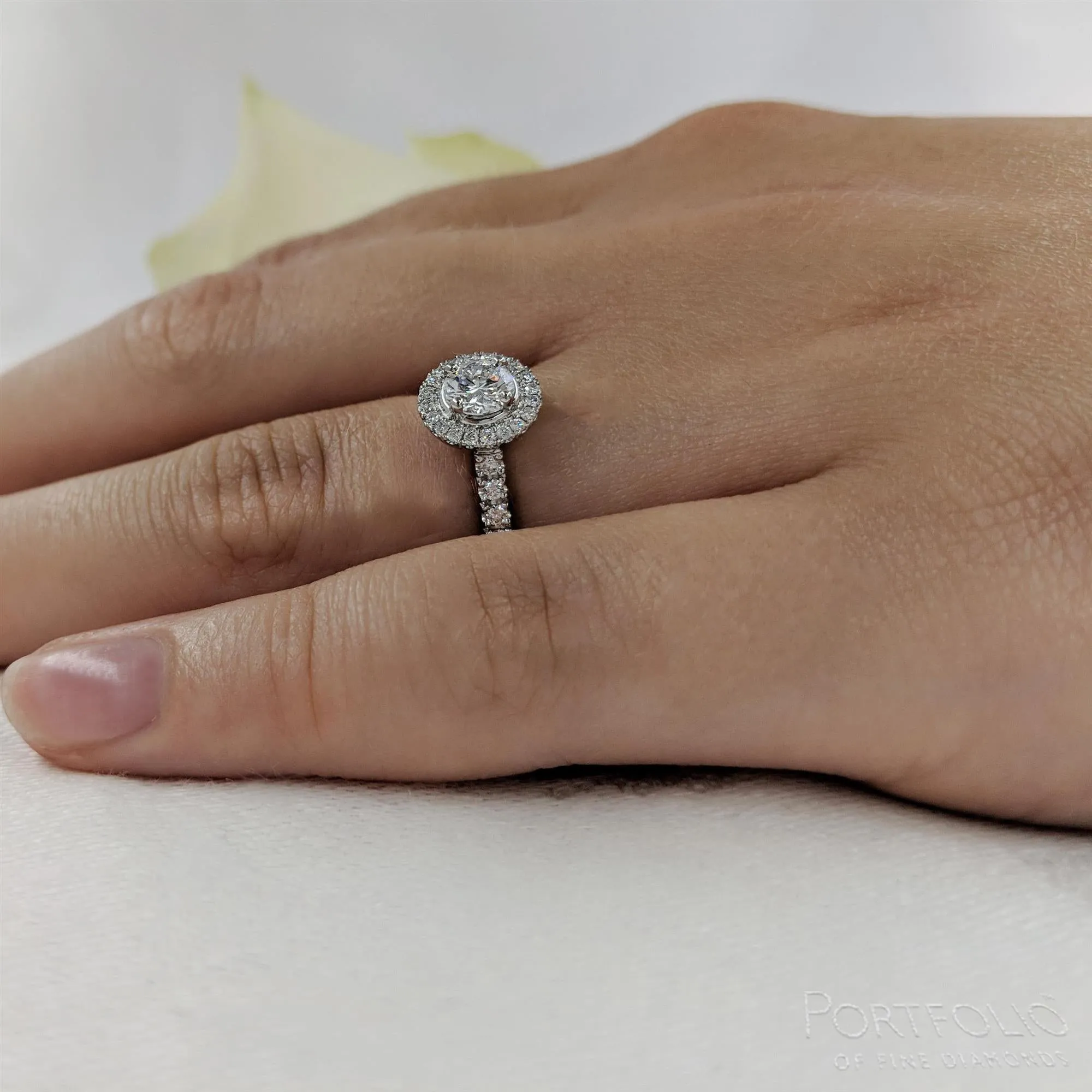Cluster 0.30ct E VS2 Diamond Platinum Ring
