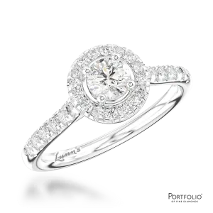 Cluster 0.30ct E VS2 Diamond Platinum Ring