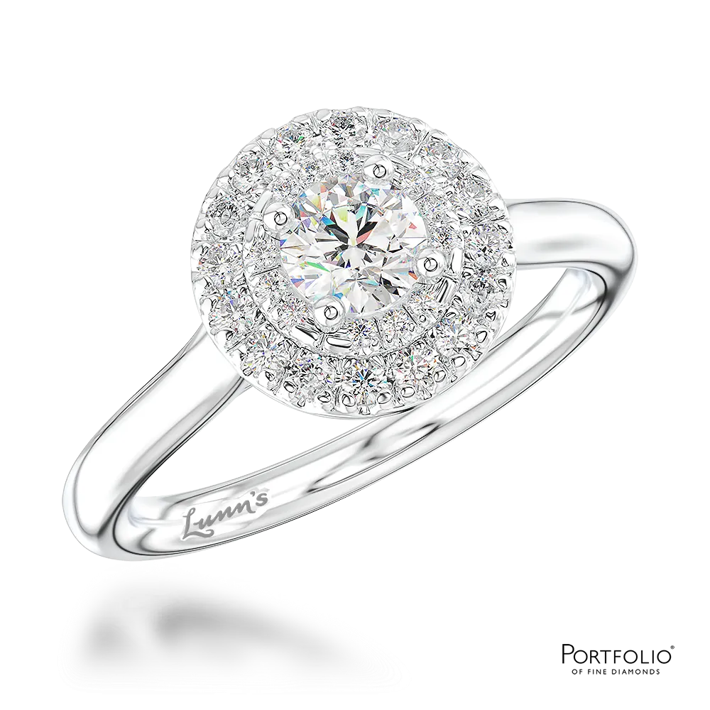 Cluster 0.30ct F VS2 Diamond Platinum Ring