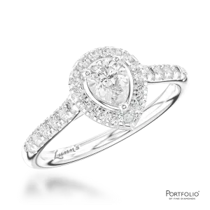 Cluster 0.30ct F VS2 Diamond Platinum Ring