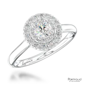 Cluster 0.30ct F VS2 Diamond Platinum Ring