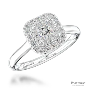 Cluster 0.30ct G VS2 Diamond Platinum Ring