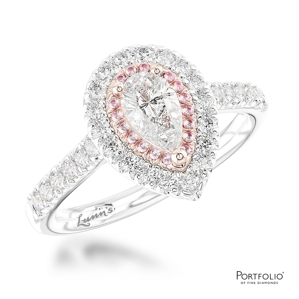 Cluster 0.31ct E SI1 Diamond Platinum/Rose Gold Ring