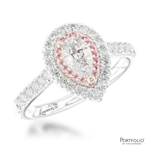 Cluster 0.31ct E SI1 Diamond Platinum/Rose Gold Ring