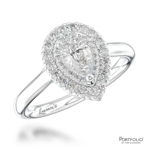 Cluster 0.32ct G SI1 Diamond Platinum Ring