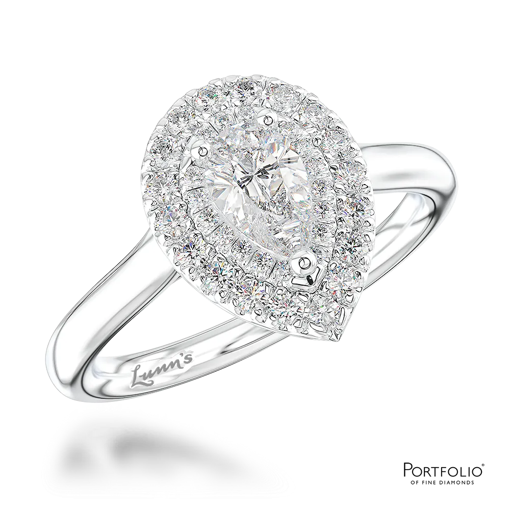 Cluster 0.32ct G SI1 Diamond Platinum Ring