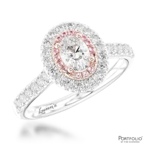 Cluster 0.32ct G SI1 Diamond Platinum/Rose Gold Ring