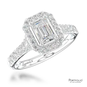 Cluster 0.40ct D SI1 Diamond Platinum Ring