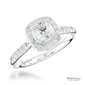 Cluster 0.40ct E SI1 Diamond Platinum Ring