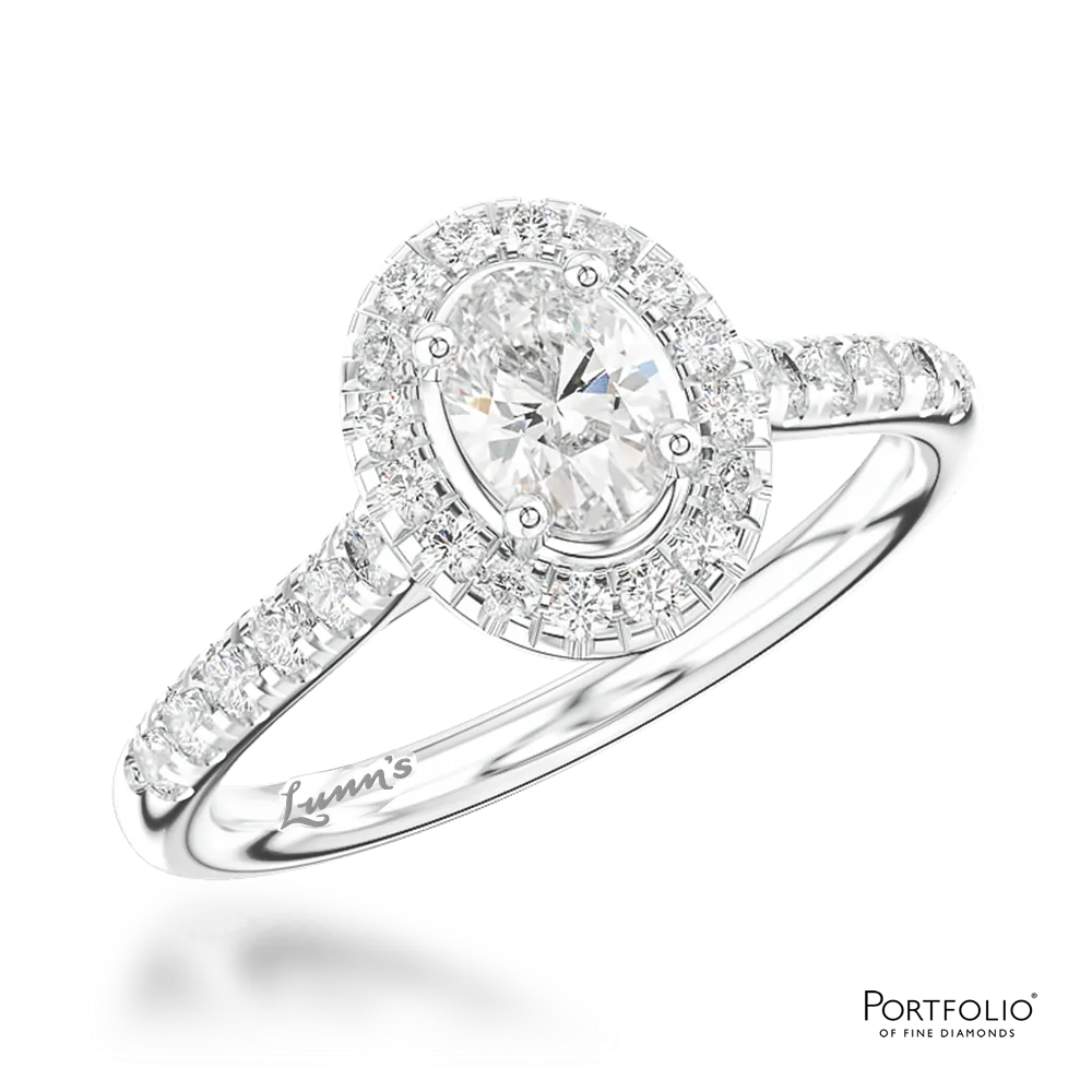 Cluster 0.40ct E SI1 Diamond Platinum Ring