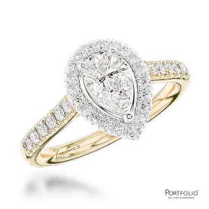 Cluster 0.40ct F SI1 Diamond Yellow Gold/Platinum Ring